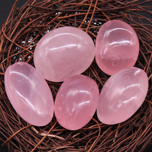 90史力宝旗舰店天猫园艺装饰石粉晶鹅卵石雨花石状石头粉色水晶