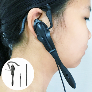 单线耳机有线手机单边挂耳式耳塞带麦克风商务通话筒语音左右通用
