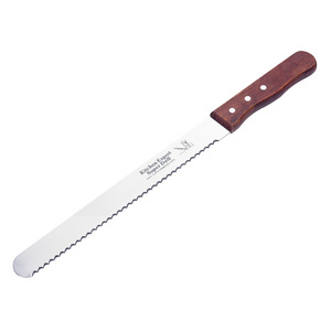 木柄不锈钢面包刀幼齿粗齿蛋糕刀吐司锯齿切片刀烘焙工具10寸