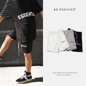 高街fear of god fog essentials复线字母logo印花加绒休闲短裤
