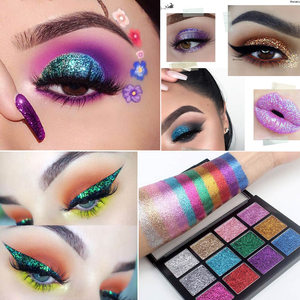 闪亮眼影舞台妆儿童节六一表演彩妆蓝色演出化妆品专业彩色眼影盘