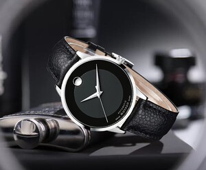 正品 摩凡陀 movado瑞士手表皮带男表 钢带自动机芯机械表0607122