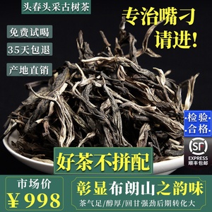 云南普洱茶生茶散茶散装2023年头春300古树1斤勐海布朗山普洱生茶