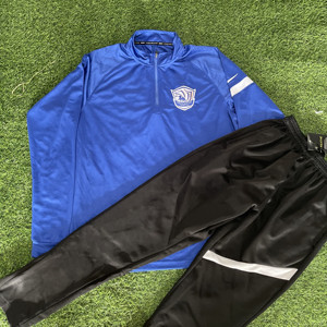 沧州雄狮球衣半拉链训练服主场蓝色长短袖球员同款中超足球队长裤