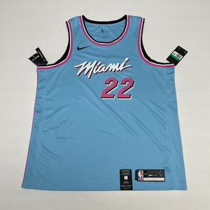 nike迈阿密热火吉米巴特勒速干球衣篮球服南海岸配色球迷版sw背心