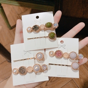 珍珠发夹女发卡头饰侧边小夹子一字夹卡子边夹少女韩国网红刘海夹