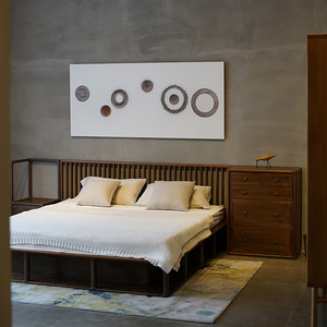 大观组合床榻 带箱体收纳 新中式实木现代简约 素元家具