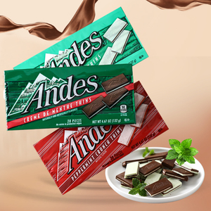 美国Andes安迪士薄荷巧克力单双层夹心朱古力独立包装情人节零食