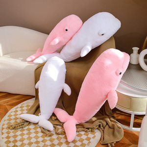 长条抱枕海洋大白鲸毛绒玩具公仔鲸鱼玩偶海洋馆水族馆儿童礼物