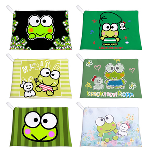 大眼蛙 可洛比 keroppi 青蛙 文件袋 帆布 a4文具袋 拉链包