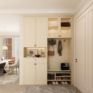 索菲亚 定制入户鞋柜家用门口玄关柜换鞋凳组合收纳柜小户型卡纳