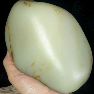 和田玉籽料原石 羊脂级真皮老熟高青白 大白玉客厅大摆件籽玉