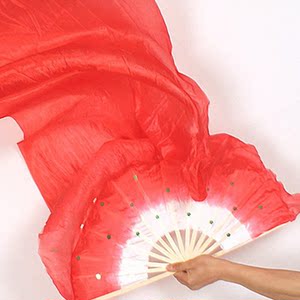 舞蹈长绸子扇子