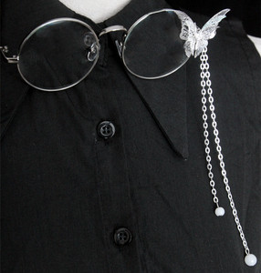 古风流苏眼镜汉服复古眼镜装饰网红道具眼镜配饰洛丽塔lolita蝴蝶