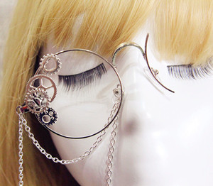 古风cos单片眼镜单边复古机械齿轮蒸汽朋克lolita基佬基德英伦风