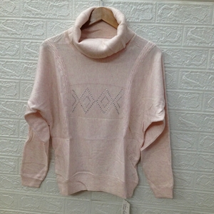 3103尾货女士装约30%羊毛70%氨纶 针织羊毛衫保暖肉粉色