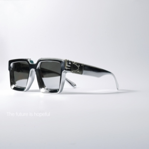 科幻未来感电镀银色墨镜UV400防紫外线可配近视朋克粗框太阳眼镜