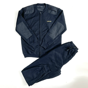 棉衣绒衣绒裤套装海藏青色秋冬季保暖防寒衣毛衣裤正品户外拉链男