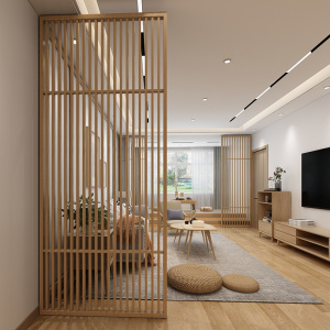 日式镂空实木格栅隔断客厅入户玄关木质屏风装饰新中式花格定制