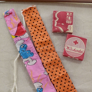 怀旧收藏八十九十年代老库存女士卫生用品月经例假带 影视道具