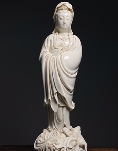 德化陶瓷仿何朝宗渡海观音菩萨家用佛像摆件观音佛像