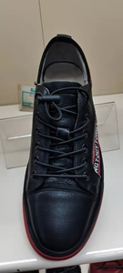 皮尔查理 2022新款头层牛皮真皮黑色百搭一脚蹬板鞋圆头青年男鞋