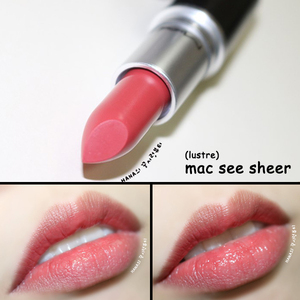 彤叔家正品mac/魅可唇膏口红see sheer葡萄柚珊瑚色西柚色