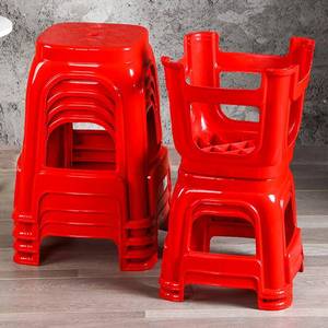 塑料凳子宿舍加厚家用现代简约餐桌椅子方凳高凳板凳舒适塑胶椅子