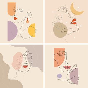 1175抽象女性人物线稿马蒂斯人物线条装饰电子插画印刷ai矢量素材