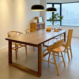 宜家莫比恩餐桌日式实木风格家庭餐桌高端2022客厅餐桌书桌一体
