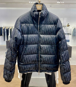dior/迪奥 羽绒服2021秋冬新款老花字母logo刺绣棉服外套男女同款
