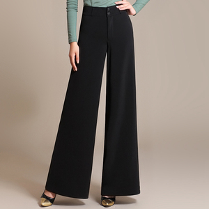 新款垂顺国标拉丁摩登交谊舞长裤阔腿肥腿裤女高腰广场舞蹈跳舞裤