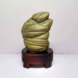 东北长白山天然松花石 天然原石观赏石 镇宅石 石来运转风水石