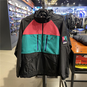 耐克男装2020冬款air jordan拼色抓绒防风外套夹克ct3380-010-100