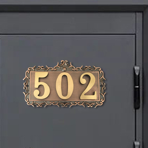 自粘号码门牌轻奢酒店房间号英文字母门号牌小区大厦家用门牌号定制