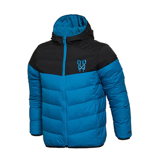 3折特价 正品李宁羽绒服男子cba系列轻薄保暖防风短羽绒服ayml053