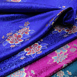 中国风婚庆旗袍礼服蒙古袍舞台服装面料装饰提花织锦缎丝绸布料