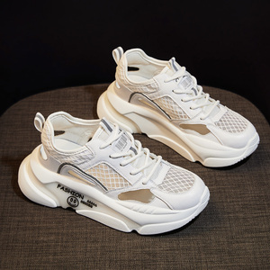 老爹鞋女夏透气女鞋子新款2021年夏季春款小白鞋爆款休闲运动单鞋