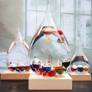 伽利略温度计玻璃悬浮球办公室书架酒柜装饰摆件新奇北欧创意家居