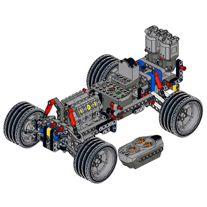 国产moc兼容乐高电动遥控攀爬车模型 发动机马达科技齿轮积木玩具