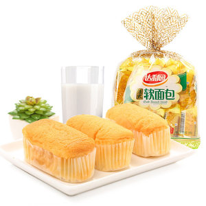 达利园法式小面包200g*6袋甜橙味整箱零食营养早餐散装手撕软面包