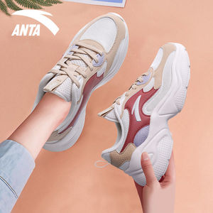 安踏女鞋粉色新品