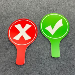 yesno通过淘汰对号错号手举牌kt板异形举牌教学道具手持牌定制