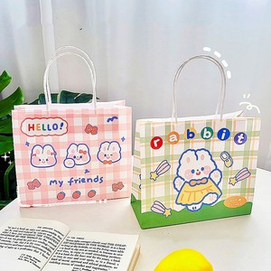 2023兔年新年节日礼品袋可爱手提生日礼物包装袋甜品奶茶打包纸袋