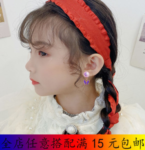 耳夹儿童女童公主小女孩可爱卡通无耳洞耳环耳钉饰品耳坠甜美洋气