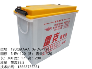 原装雷克电动车电池190型aaaa电车叉车工程车铲车拉坯车水电瓶