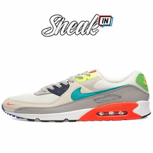 nikeairmax90se拼色白绿红男子气垫运动跑步鞋da5562001