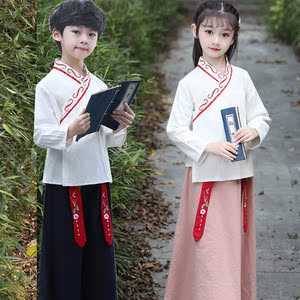 六一儿童舞蹈服唐诗新唱演出服装男女童唐诗表演幼儿园古诗朗诵服