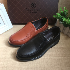 奥古斯都男鞋正品2022春新款真皮休闲商务男鞋皮鞋男单鞋jt0c520