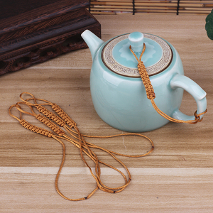 手工编制壶绳 潮汕功夫茶道绳子 紫砂壶盖绳子茶壶系壶绳绑壶防摔